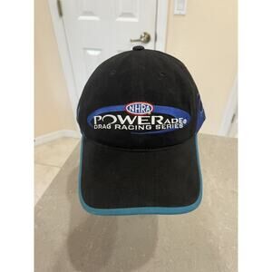 Vtg NHRA Drag Racing Series Cap Hat Hot Rod Racer Black Blue Main Gate